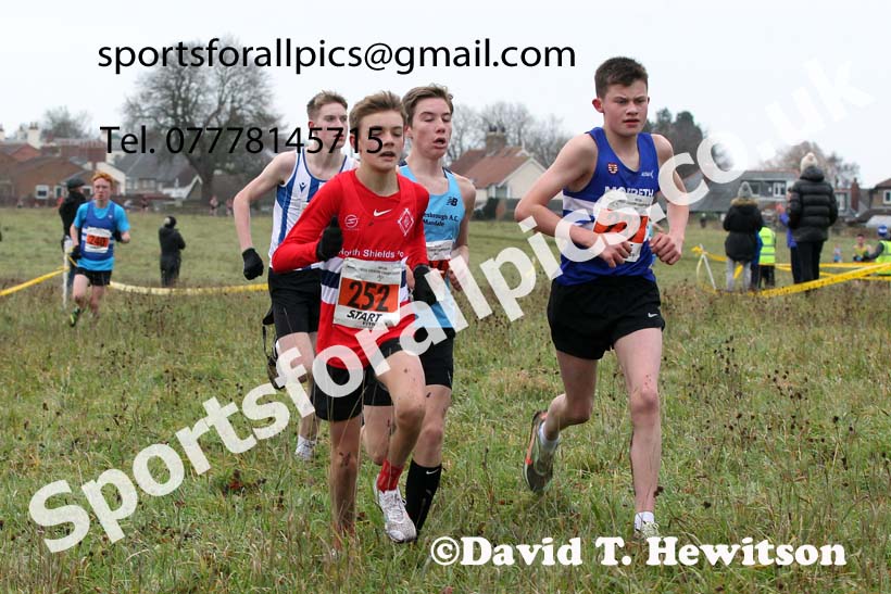 Boys under-15s, 2021 North Eastern Cross Country Championships, Sedgefield. Photo: David T. Hewitson/Sports for All Pics